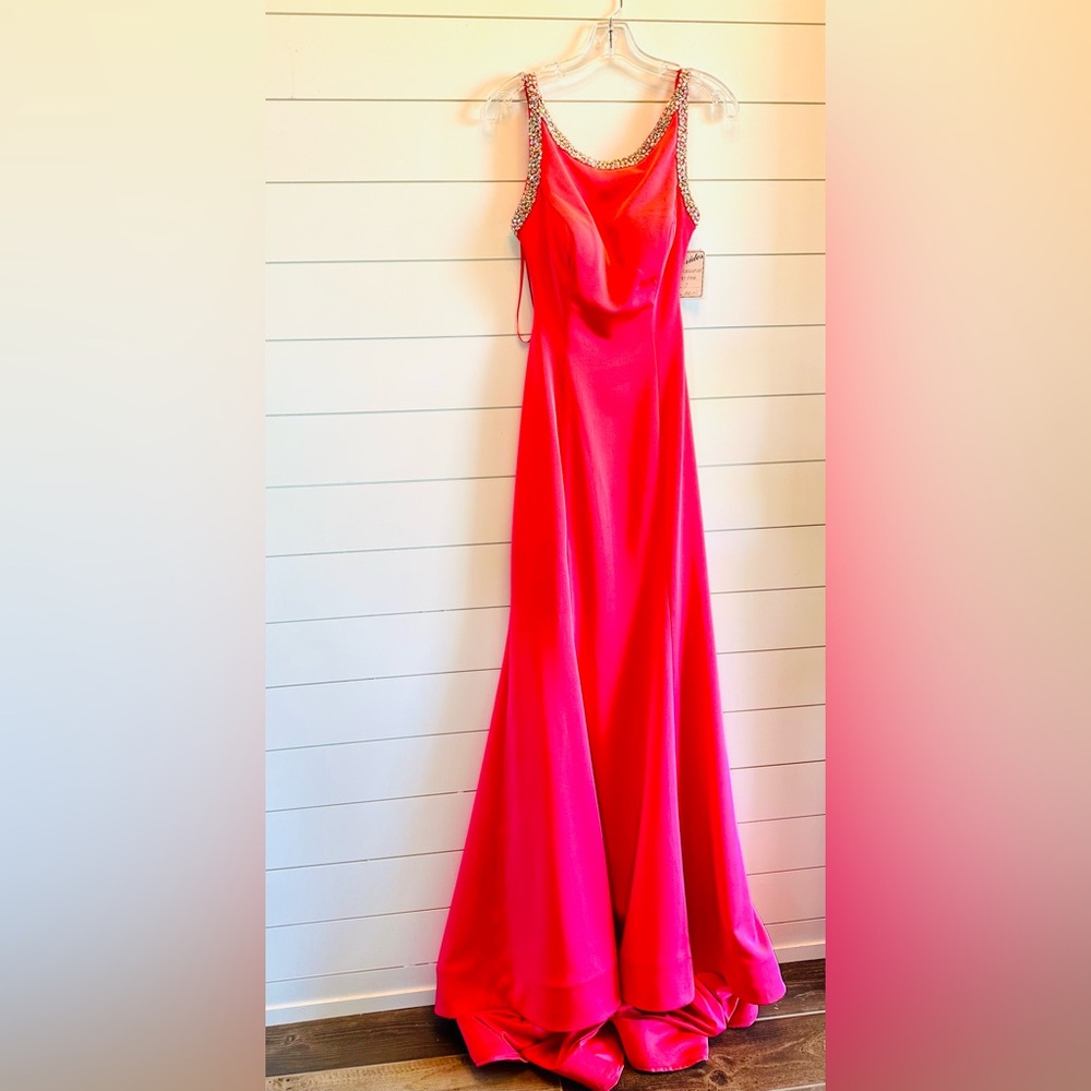 Stunning hot pink prom formal dress Barbie approved